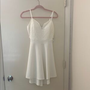 Elegant White Lace Dress